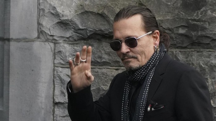 Johnny Depp arrives for the funeral of Shane MacGowan at Saint Marys of the Rosary Church, Nenagh, Co. Tipperary. MacGowan, who found fame as the lead singer of London-Irish punk/folk band The Pogues, died at the age of 65 last week. Picture date: Friday December 8, 2023. (Photo by Niall Carson/PA Images via Getty Images)