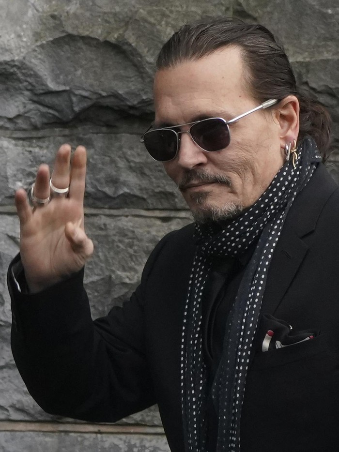 Johnny Depp Johnny Depp arrives for the funeral of Shane MacGowan at Saint Marys of the Rosary Church, Nenagh, Co. Tipperary. MacGowan, who found fame as the lead singer of London-Irish punk/folk band The Pogues, died at the age of 65 last week. Picture date: Friday December 8, 2023. (Photo by Niall Carson/PA Images via Getty Images)