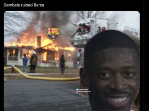 Meme Senyum Dembele Hancurkan Barca, Bekas Rumahnya