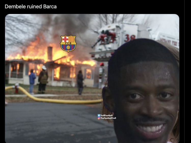 Meme Senyum Dembele Hancurkan Barca, Bekas Rumahnya