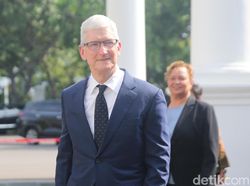 Momen CEO Apple Tim Cook Tiba di Istana Temui Jokowi