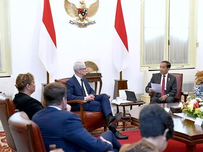 Momen Jokowi dan Bos Apple Salaman-Ngobrol Bareng di Istana