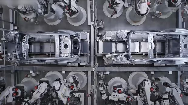 Pabrik mobil listrik Xiaomi di China.