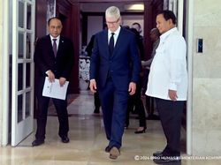 Momen Bos Apple Tim Cook Berjumpa Prabowo