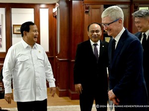 Terungkap Obrolan Prabowo dengan Bos Apple di Kemhan