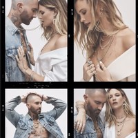 Adam dan Behati tampil menebarkan keseksian mereka. Adam berpose memakai kemeja yang tidak dikancingkan, sedangkan Behati mengenakan busana yang mengekspos bahunya. Foto: Dok. Jacquie Aiche