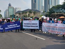 Aksi Mahasiswa Dukung Keputusan MK