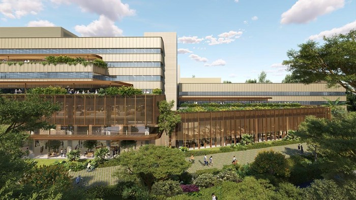Gambar Render Markas Apple di Singapura