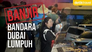 Bandara Dubai Lumpuh gegara Banjir