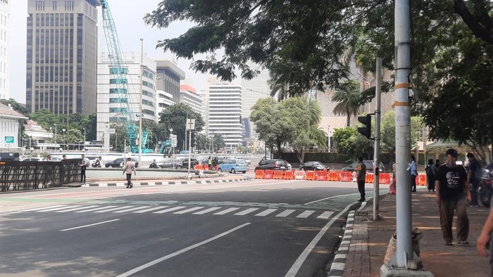 Jalan Medan Merdeka Barat Jakpus Ditutup Jelang Demo Siang Ini