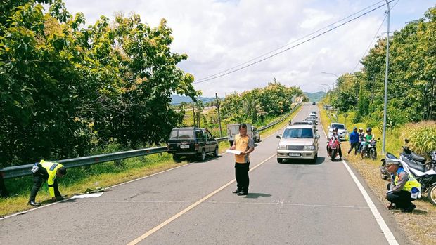 Kecelakaan antara sepeda motor dengan truk terjadi di wilayah Kecamatan Pracimantoro Wonogiri.
