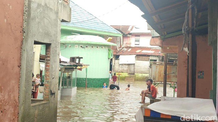 Kondisi banjir di Kampung Aur Medan