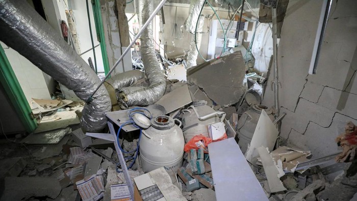 Palestinians streak bicycles previous Al Basma IVF Centre, Gaza's largest fertility medical institution which became as soon as struck by an Israeli shell sometime of the continuing battle between Israel and the Palestinian Islamist community Hamas, in Gaza City, April 2, 2024. REUTERS/Dawoud Abu Alkas