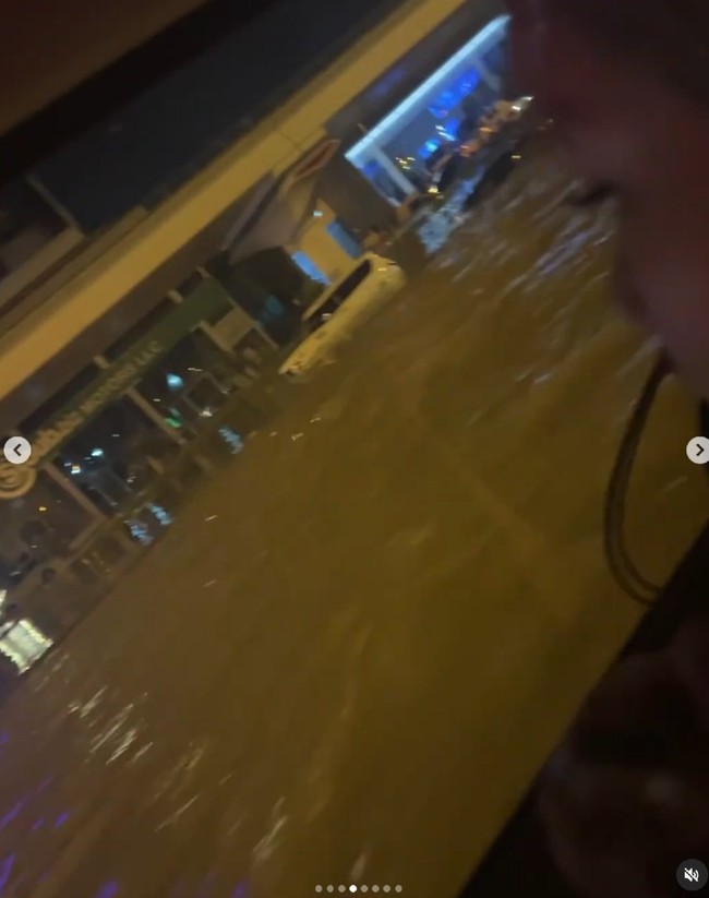 Putri pengusaha sawit Singapura, Peter Lim itu kemudian memutuskan menginap di Hotel Armani, Dubai yang sebelumnya sudah dia lewati. Namun ternyata perjalanan ke hotel tersebut tidaklah mudah karena banjir. Foto: Dok. Instagram kimlimhl thejianhaotan