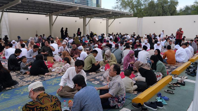 Suasana Halalbihalal di KBRI Abu Dhabi