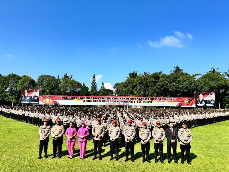 Upacara pembukaan pendidikan SIP angkatan ke-53 gelombang I T.A. 2024