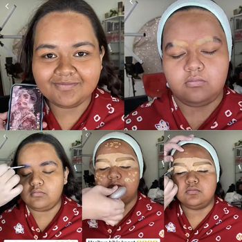 Video transformasi makeup ala Bollywood Look, berhasil bikin pangling. Hasil makeupnya tersebut langsung viral di TikTok