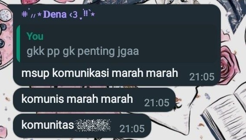 Auto correct kadang suka kasih suggestion yang nggak sesuai dan ending-nya bikin ngakak. Kayak chat di berikut ini.