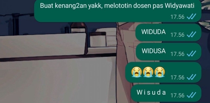 Auto correct kadang suka kasih suggestion yang nggak sesuai dan ending-nya bikin ngakak. Kayak chat di berikut ini.
