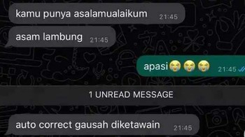 Mau ketik asam lambung eh, jadi Assalamualaikum. Foto: X/txtdariwhatsap