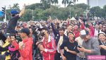 Aksi Pelajar Dukung MK Tetap Menjaga Demokrasi