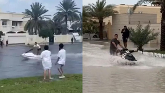 Cara unik orang tajir Dubai merayakan banjir.