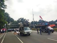 Ada Demo Jalan Medan Merdeka Barat Jakpus Ditutup