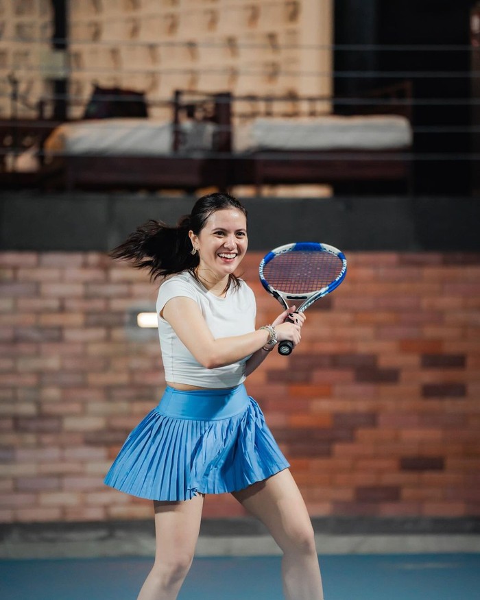 Marsha Aruan ketagihan main tenis