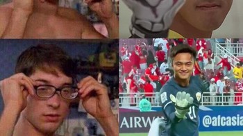 Kirain Shaolin Soccer, tahunya Ernando Ari lho. Sumpah tadi malam jago banget maennya! Foto: (Twitter)