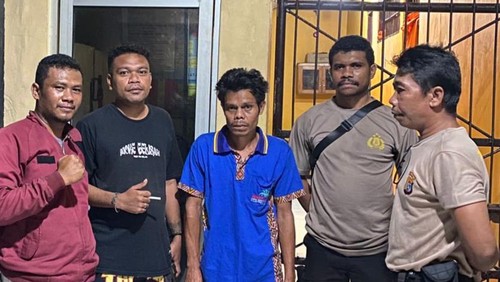 Muhamad Usman, pelaku pembacokan teman saat pesta miras ditangkap Satreskrim Polres Alor, NTT. (Dok Polres Alor)