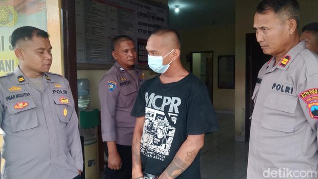 Pelaku pencurian motor diamankan di Polsek Cawas, Klaten, Jumat (19/4/2024).