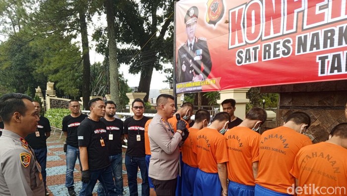 Pelaku peredaran narkoba di Subang ditangkap polisi.