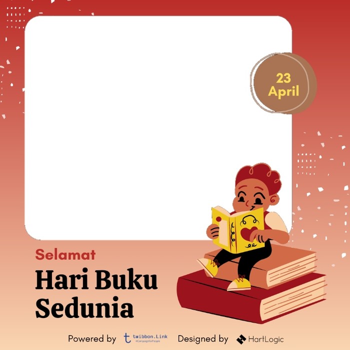 Twibbon Hari Buku Sedunia 2024 Twibbon Hari Buku Sedunia 2024