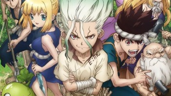 Dr.Stone akan menyuguhkan keseruan yang berbeda dibandingkan tiga anime sebelumnya. Mengisahkan Ishigami Senku dan teman-temannya berjuang membangun kembali dunia yang telah kembali ke zaman batu. Foto: Imdb.