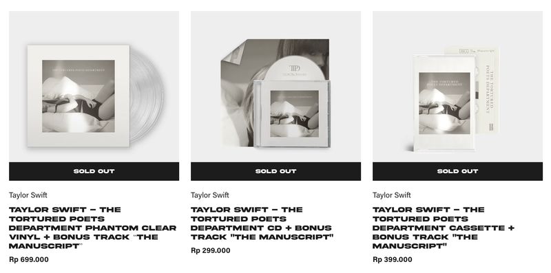 Album Taylor Swift Sold Out