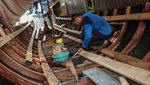 Intip Pembuatan Perahu Tradisional di Palangka Raya