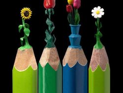 Kreatif Banget! Ujung Pensil Bisa Dibentuk Beragam Karakter