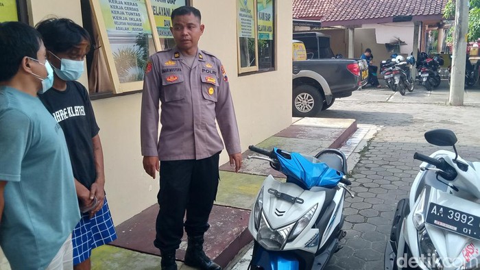 Dua residivis diamankan di Polsek Cawas setelah mencuri motor ibu PKK.