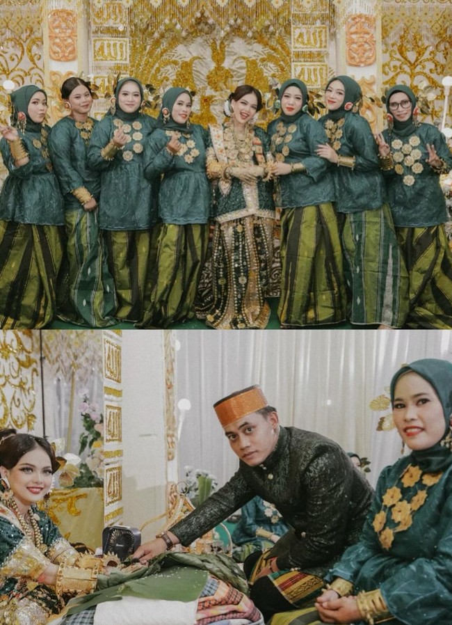 Ritual mappacci dilakukan dengan mengoleskan daun pacar atau pacci di telapak tangan calon pengantin di malam hari, sebelum akad nikah dilangsungkan keesokan harinya.  Foto: Instagram/@da4_putri03