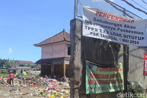 Suasana di TPS Gunung Agung yang berlokasi di Jalan Gunung Agung, Denpasar, Bali pada Sabtu (20/4/2024). (Ni Made Lastri Karsiani Putri-detikBali)