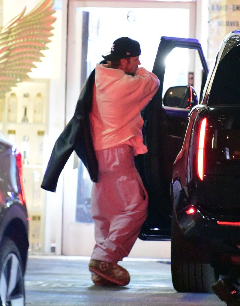WEST HOLLYWOOD, CA - APRIL 17: Justin Bieber is seen at Sushi Park on April 17, 2024 in West Hollywood, California. (Photo by MEGA/GC Images)