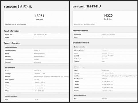 Hasil benchmark Samsung Galaxy Z Flip 6