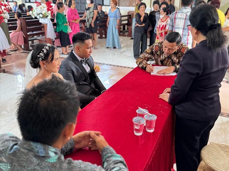 Momen Bharada Richard Eliezer resmi nikahi kekasihnya. (Dok Istimewa)