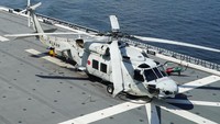 Ini dia ilustrasi penampakan helikopter milik militer Jepang yakni Mitsubishi SH-60K yang bertabrakan dan jatuh ke laut.