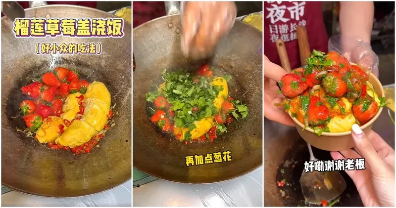 Tumis Durian dengan Stroberi Lagi Viral di China, Seperti Apa Rasanya?