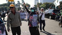 Aksi dilakukan saat MK sedang menggelar sidang putusan sengketa Pilpres 2024.