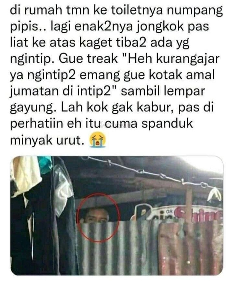 Deretan Kejadian Absurd Orang Indonesia, Mana yang Paling Bikin Ngakak? Kejadian yang dibagikan netizen Indonesia ini benar-benar absurd. Kalau kamu punya cerita yang lebih aneh, boleh banget share di kolom komentar.