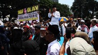 Din Syamsudin menghadiri aksi di kawasan Patung Kuda, Jakarta Pusat.