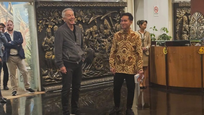 Pertemuan Tony Blair dan Gibran Rakabuming Raka, Jumat (19/4/2024)