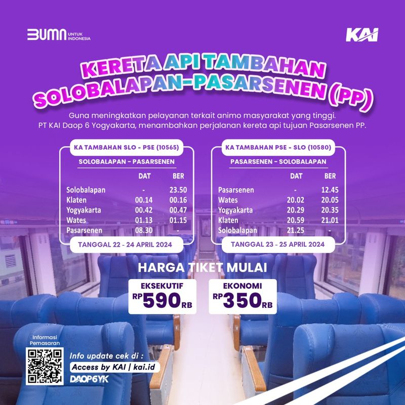 Kereta Tambahan Solo-Jakarta